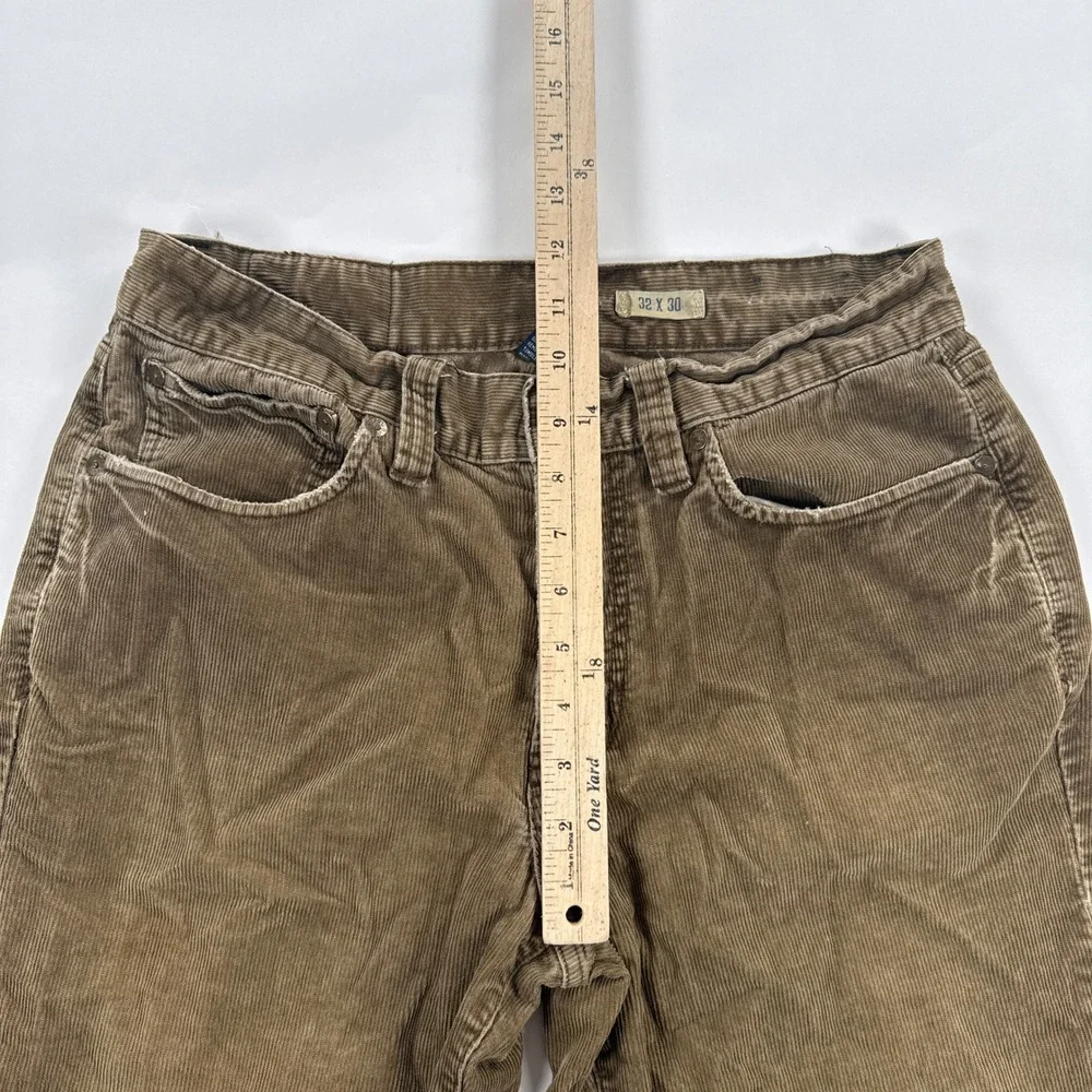 Polo Ralph Lauren Mens Pants 32x30 Brown Corduroy Straight Leg Rugged Workwear
